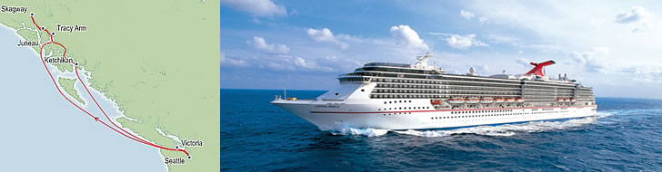 Book these 7-Night Alaska Cruise from Seattle on the Carnival Legend for 2015.