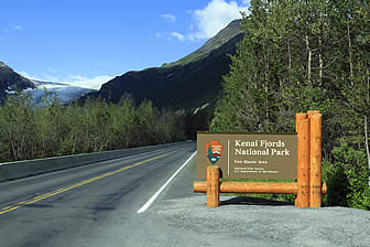 Exit Glacier Road in Seward Alaska